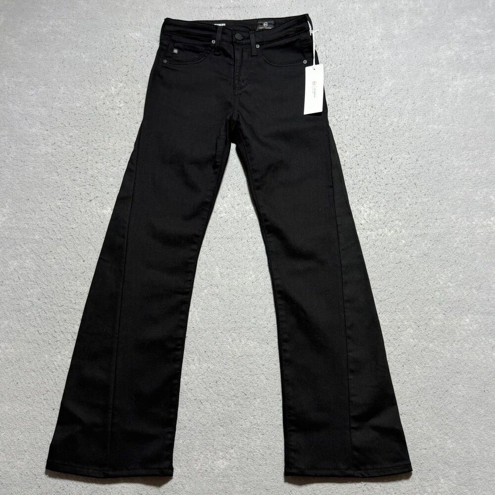 AG Adriano Goldschmied Jeans 24 Black Farrah High Rise Seamless Skinny Ankle